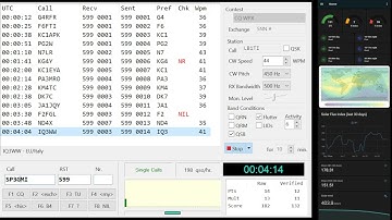 Morse Runner CQ WPX training @ 44 WPM