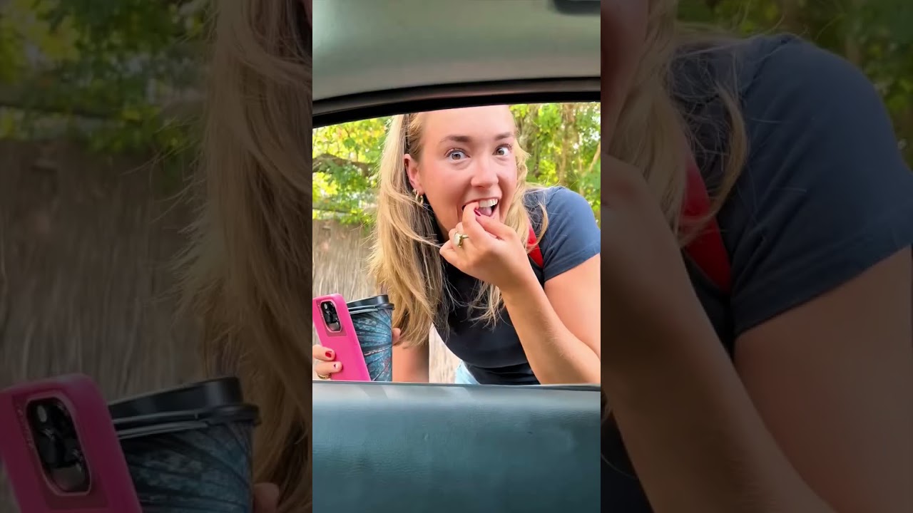 Using someone’s car window as a mirror #foryou #funny #hahaha