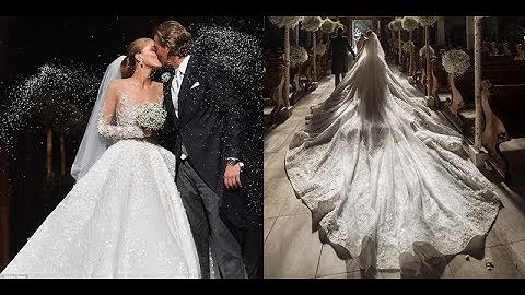 Choáng với bộ váy cưới 29 tỉ đồng đính 500.000 viên pha lê