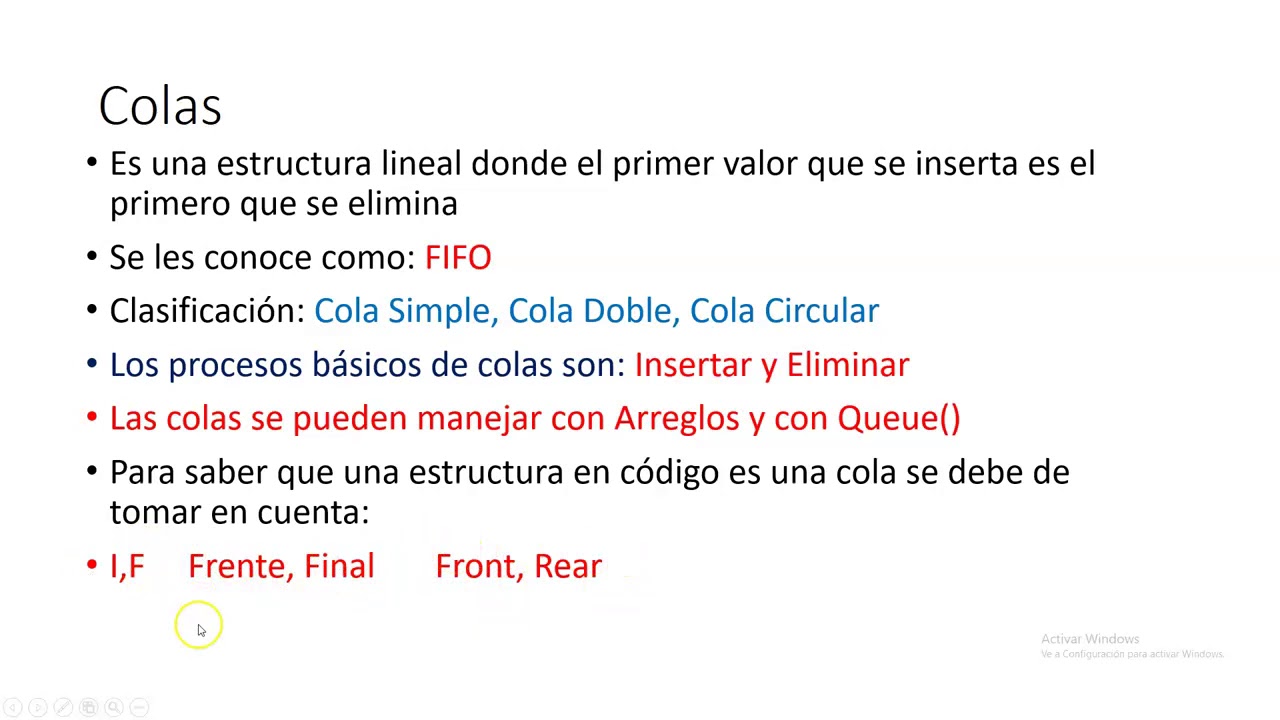conceptos basicos de listas lineales
