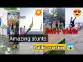 Best tiktok stunts video  2020 / flips in public😱