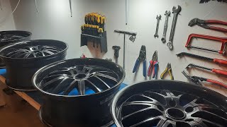 Покраска дисков + снятие хромовых ободов часть 2/3 //DIY painting alloy wheels part 2/3