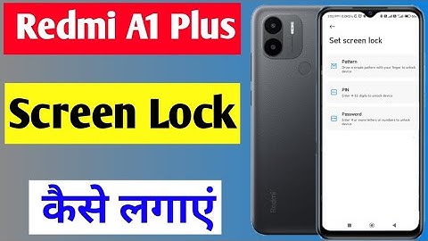 Redmi A1 plus me screen lock kaise lagaye | how to set screen lock in Redmi A1 plus