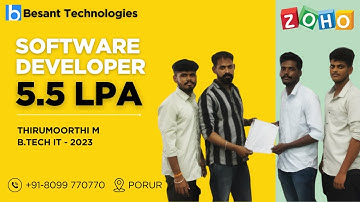 Software Developer Placement Success | Java Full Stack Training | Besant Technologies