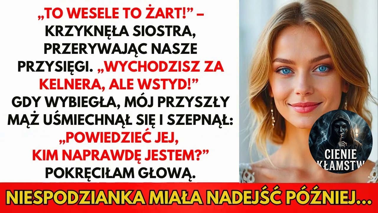 W samym środku mojej przysięgi małżeńskiej moja siostra wstała i krzyknęła do całej sali balowej: „Wychodzisz za mąż za kelnera, Klaro. To po prostu żałosne!” Stałam tam, w sukni za tysiące...