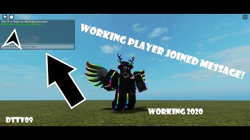 Player Joined Message Roblox Studio ::::: *Working 2020 And Above*