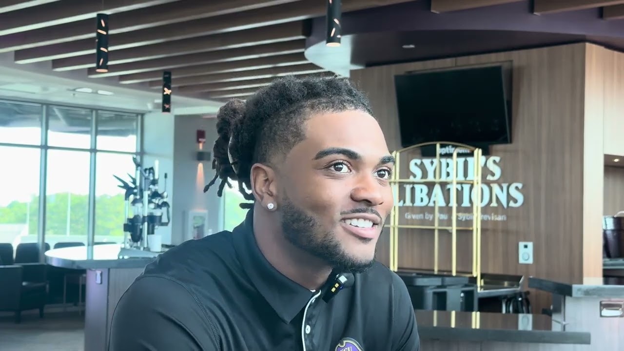 ECU DB TyMir Brown at Monday’s press conference ahead of BYU!