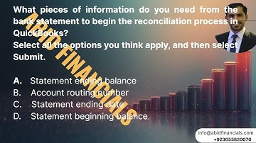 What pieces of information do you need from the bank statement to begin the reconciliation