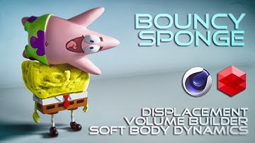 010 Using C4D Soft Body collision dynamics with our sponge volume builder material!
