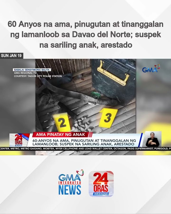 60 Anyos na ama, pinugutan at tinanggalan ng lamanloob sa Davao del Norte;... | 24 Oras Weekend