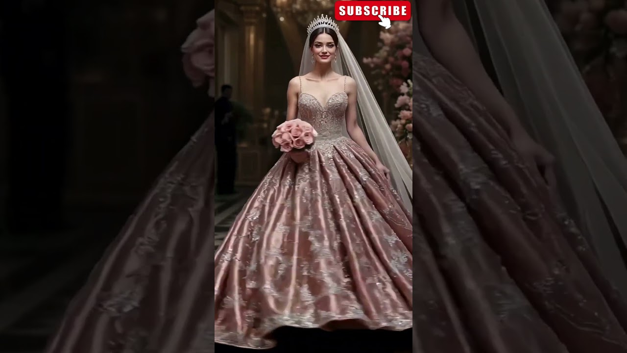Most Beautiful Rose Gold Wedding Dresses👰💍. 