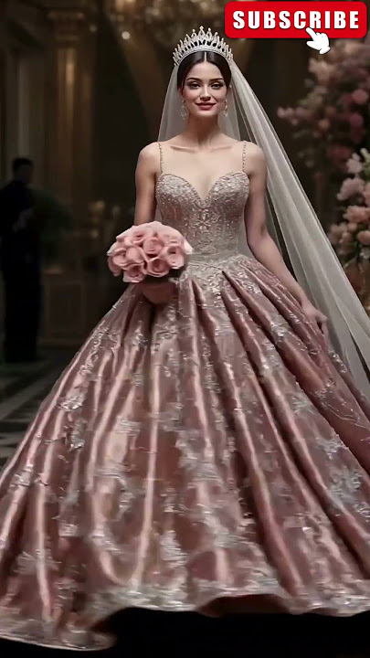 Most Beautiful Rose Gold Wedding Dresses👰💍. #weddingdresses #dreamwedding#BridalFashion #BridalLook