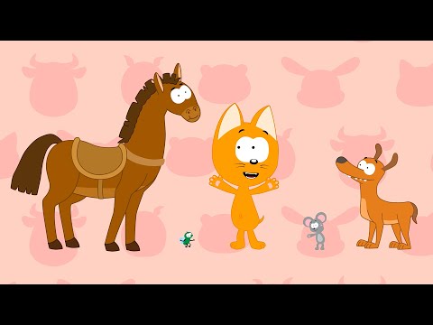 Как говорят животные - Котенок Котэ - Песенки мультики про животных для детей