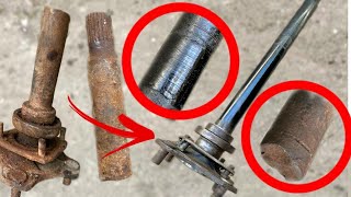 how to repair Suzuki Rear Axle Broken shaft Repairing & 2 piece Repairing end restoration Axle