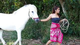 Village girl basic training care horse