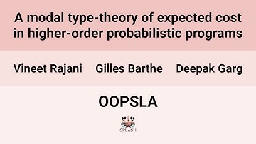 [OOPSLA24] A modal type-theory of expected cost in higher-order probabilistic programs