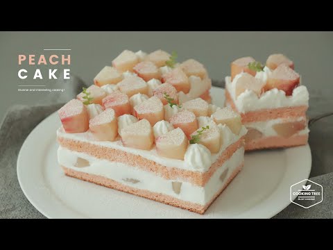 Peach Cake Making: Peach Cake Recipe: ピ ー チ ケ ー キ | Cooking tree