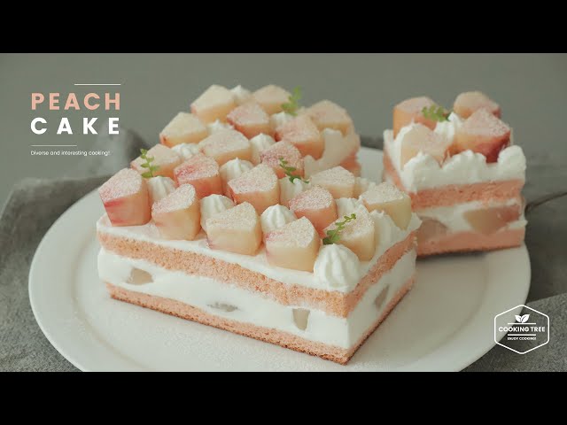 향긋한~(๑ˇεˇ๑) 복숭아 케이크 만들기 : Peach Cake Recipe : ピーチケーキ | Cooking tree