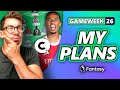 GABRIEL TRIPLE CAPTAIN! FPL GAMEWEEK 26 TRANSFER PLANS! Fantasy Premier League Tips 25/26