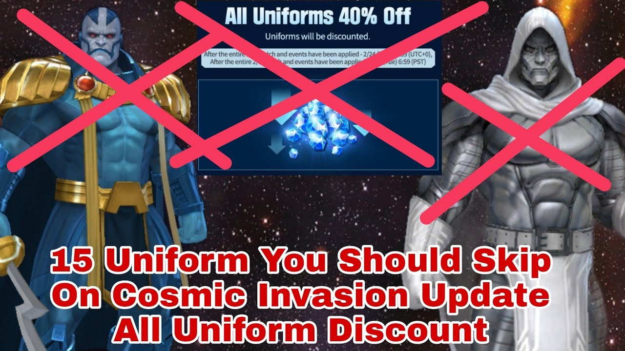 15 вариантов формы, которые стоит пропустить в обновлении Cosmic Invasion 2026. Скидки на всю фор...