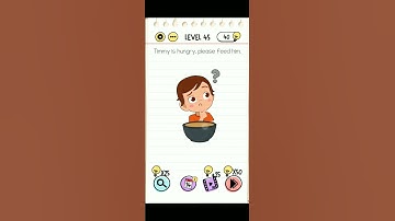 Brain Test "level 45" ||Timmy is hungry, please feed him. ||Walkthrough||Tricky Puzzles||#braintest