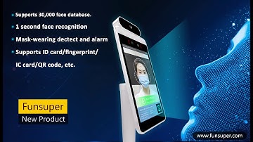 Funsuper 8-Inch AI Non-Contact Face Recognition Infrared Thermometer
