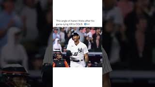 Aaron Hicks was definitely feeling himself 🤣 #shorts #baseball #mlb