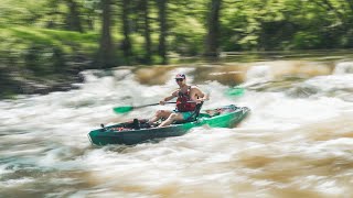 Sit On Kayaks In Flood Rapids - Near Disaster Medina River