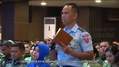 Jam Komandan Seskoad kepada Pasis dan IIS Dikreg LXVI Seskoad