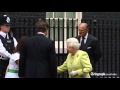 Queen makes a rare visit to Downing Street