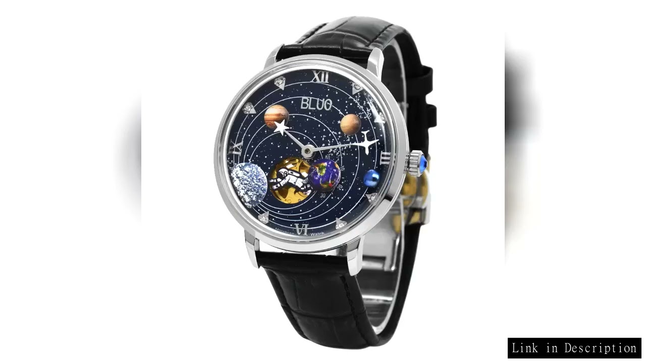 MIYOTA 82S5 Movement Automatic Mechanical Watch for Space Exploration Hollowed out Luminous Business