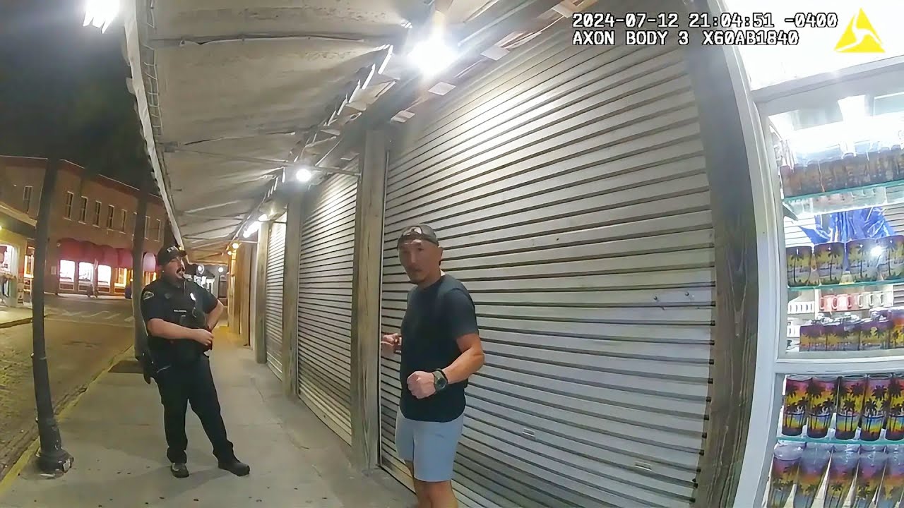 Drunk Russian Man Tries to Fight American Cops