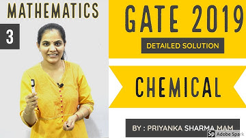 GATE 2019 Solution I Chemical Engineering I Mathematics I GATE Maths