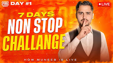 7 Days Non Stop Stream 200k Pkr Challenge 😱🔥PUBG MOBILE| How Muneeb Live
