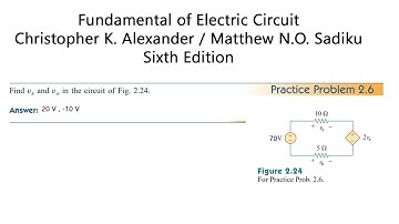 Practice Problem 2 .6 fundamentals of electric circuits