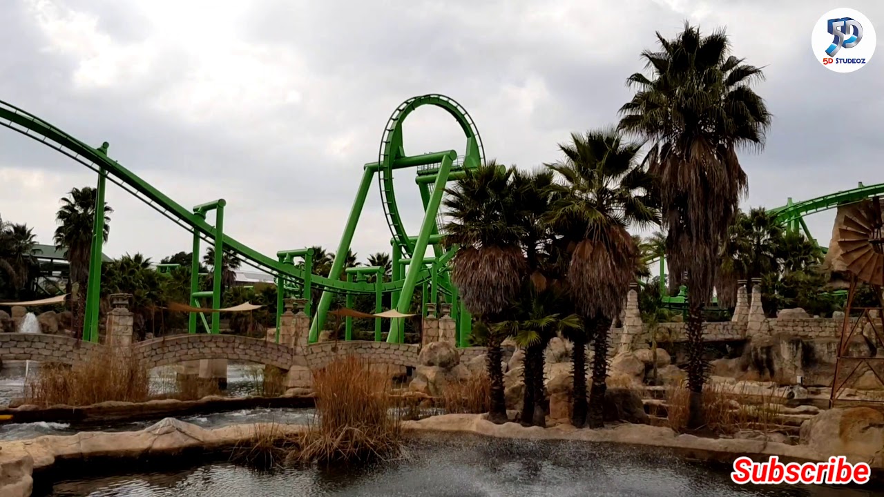 4K Awesome Anaconda Roller Coaster Ride Gold Reef City YouTube