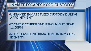 Inmate escapes KCSO custody Saturday