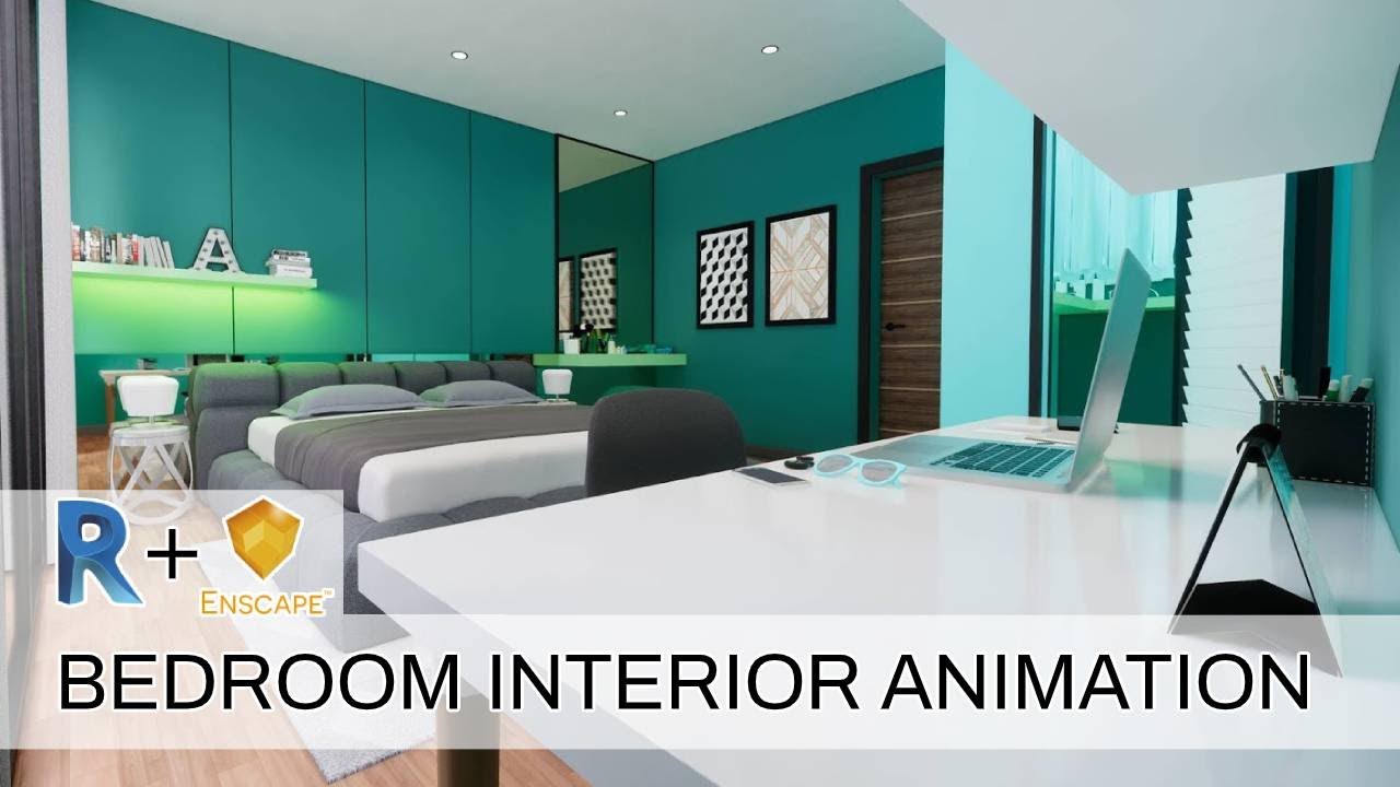 Bedroom Interior Animation | Revit+Enscape 2.6 - YouTube