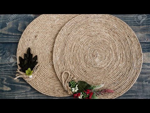 easy and simple table mat from jute