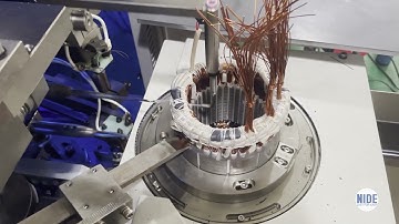 Auto Exhaust Fan motor stator coil lacing machine/wire binding process