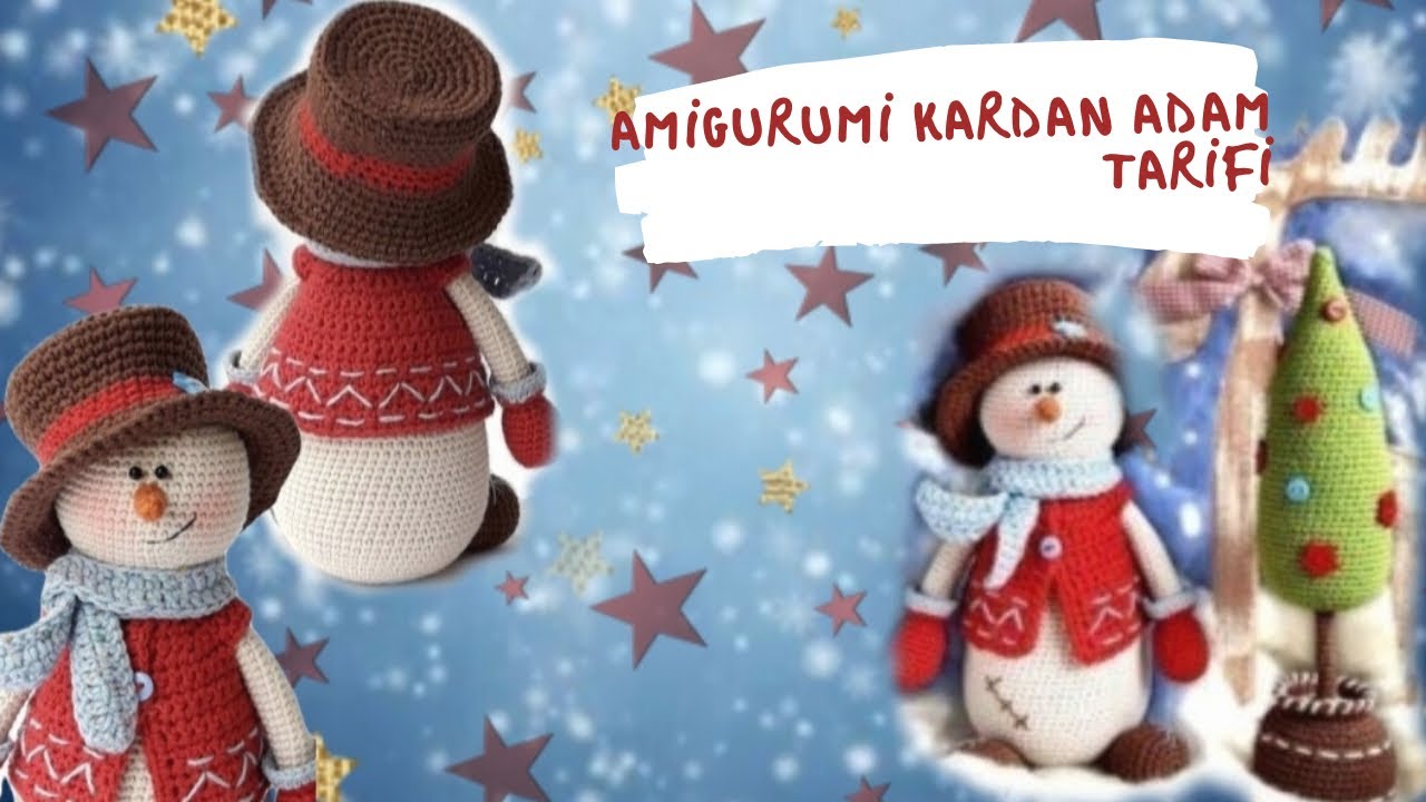 ☃️AMİGURUMİ KARDAN ADAM TARİFİ🎄 GÖVDE-KAFA YAPIMI☃️AMİGURUMİ SNOWMAN CROCHET🎄☃️