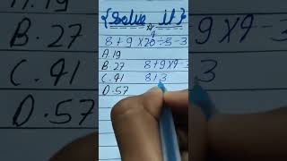 Badmas rule question | Addition subtraction multiplication division together #shorts #maths #tricks