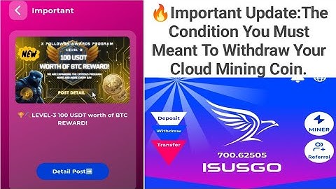 "Must-Meet Condition to Withdraw from Isusgo Cloud Mining! ⚠️⛏️💸 Don’t Miss This!"