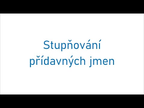 Video: Je přídavné jméno jiné?