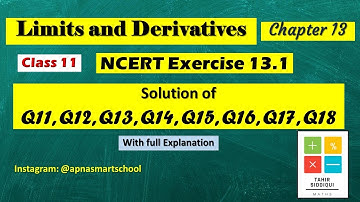 Class 11 Maths Chapter 13 Limits and Derivatives Ex 13.1 Q11 to Q18