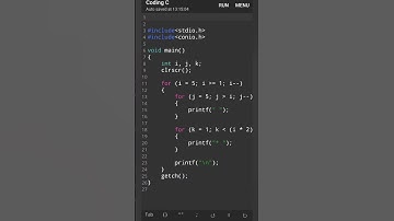 Reverse star pyramid in c program