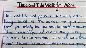 Essay on Time and Tide wait for none || Time and Tide wait for none essay in English || #essay