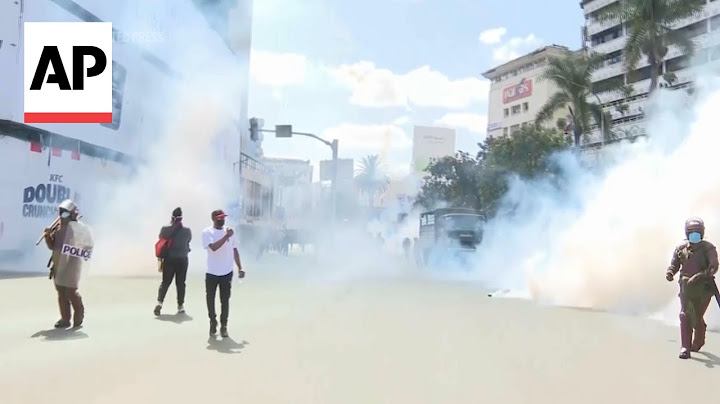 Police in Nairobi disperse protest against proposed finance bill that will raise taxes