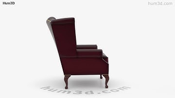 Wingback chair 3D model by 3DModels.org