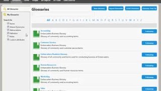 Create glossary entries